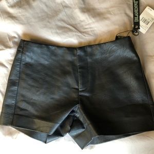 Blank NYC vegan leather shorts